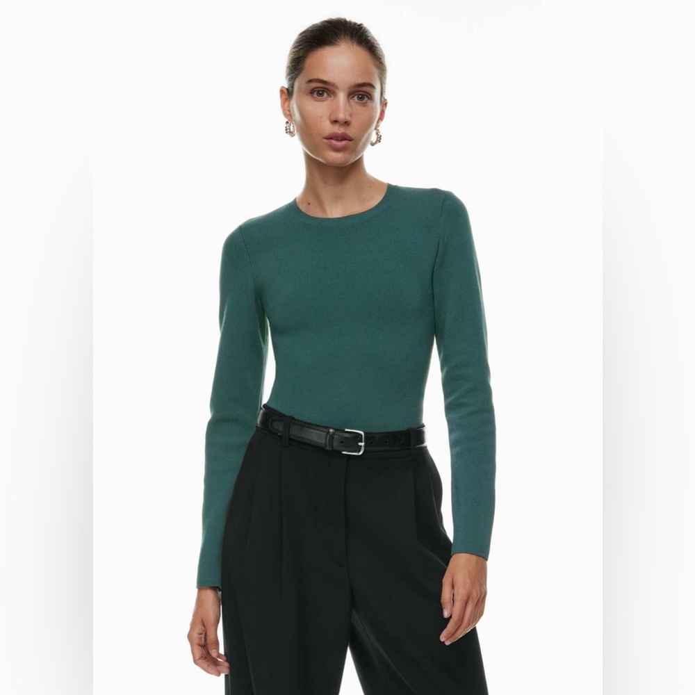 Babaton Sculpt Knit Crew Longsleeve Green